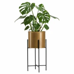 Kwietnik z osłonka 55 cm czarno złoty GLAMOUR * HowHomely Outlet