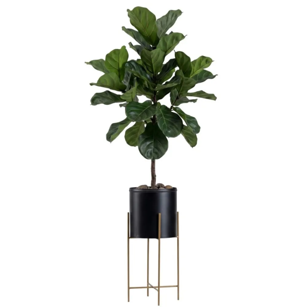 Kwietnik z osłonka 55 cm złoto czarny LOFT * HowHomely Online