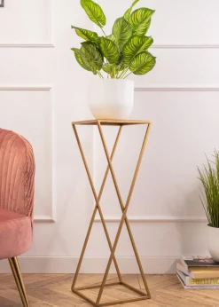 Kwietnik złoty nowoczesny stojak na rośliny 70 cm GLAM * HowHomely Discount