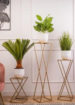Kwietnik złoty nowoczesny stojak na rośliny 70 cm GLAM * HowHomely Discount