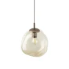 Lampa beżowa LAVA M brązowa 1xE27