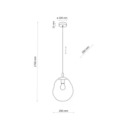 Lampa beżowa LAVA M brązowa 1xE27