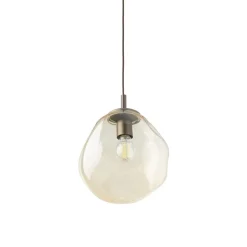 Lampa beżowa LAVA M brązowa 1xE27