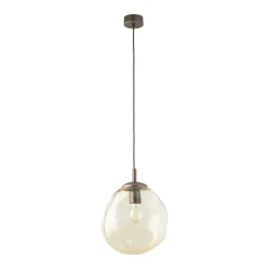 Lampa beżowa LAVA M brązowa 1xE27