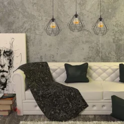 Lampa geometryczna Diamond czarna 25 cm