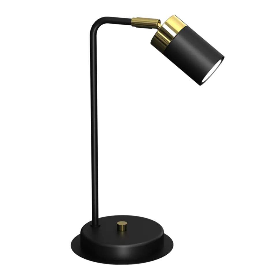 Lampa Nocna JOKER Regulowana Czarny Złoty 1xGU10 36cm