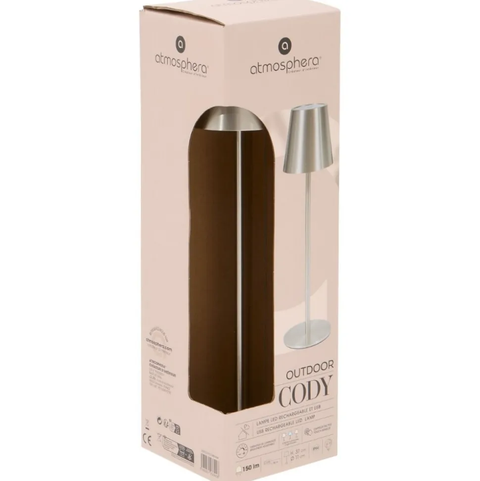 Lampa ogrodowa 36 cm Cody srebrna
