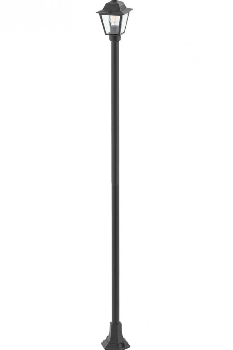 Lampa Ogrodowa ANA Czarny Szklany Klosz 1xE27 IP44 200 cm