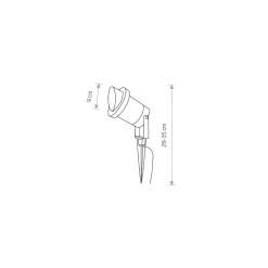Lampa Ogrodowa BUSH Czarny 1xGU10 IP65 28cm