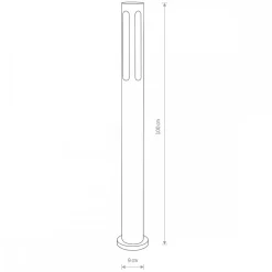 Lampa Ogrodowa MEKONG Szary 1xE27 IP42 100cm