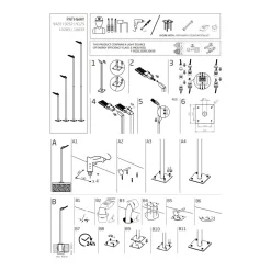 Lampa Ogrodowa PATHWAY Czarny 24W LED 3000K IP65 118cm