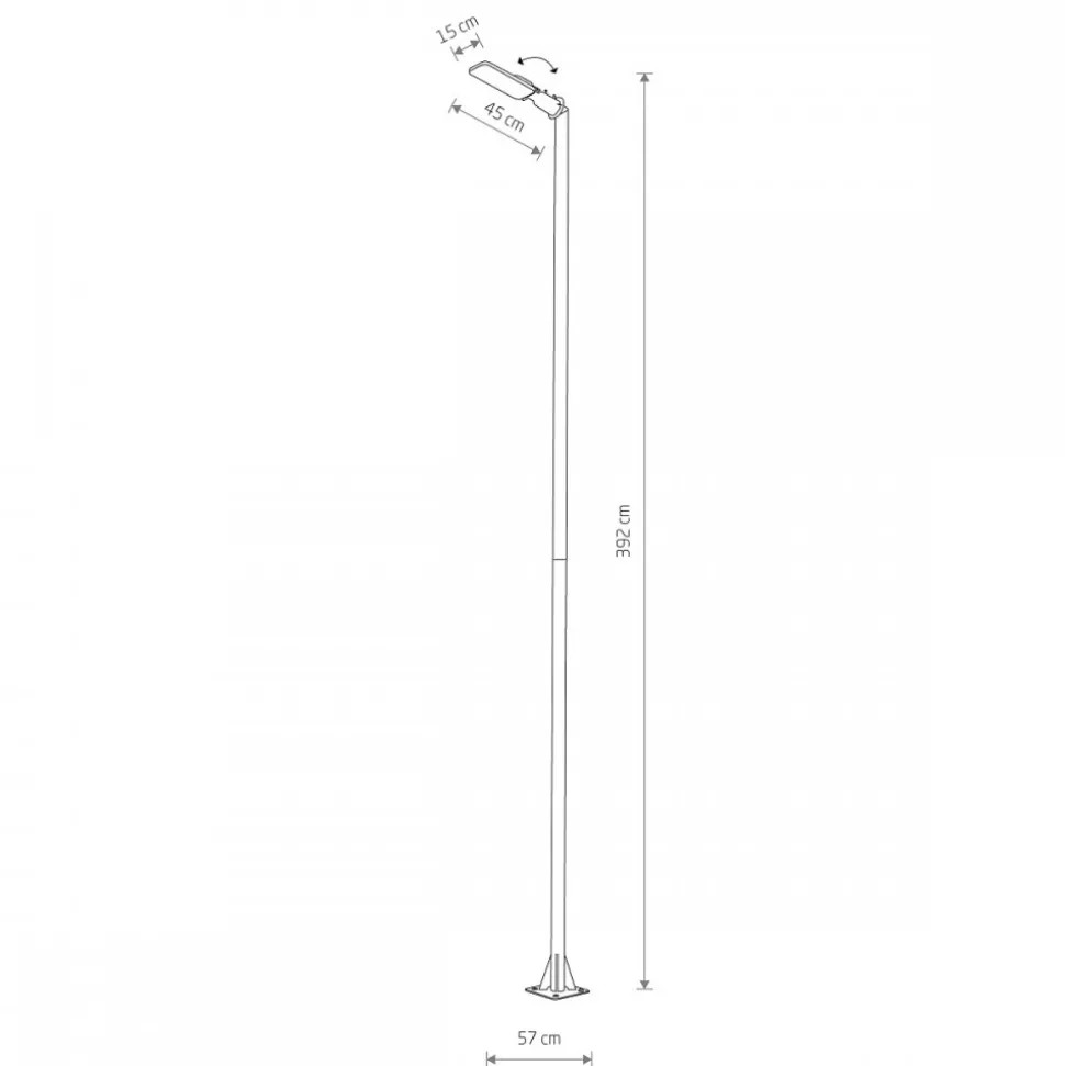 Lampa Ogrodowa PATHWAY Czarny 60W LED 3000K IP65 392cm