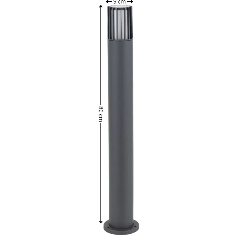 Lampa ogrodowa RIBO szara 1xE27