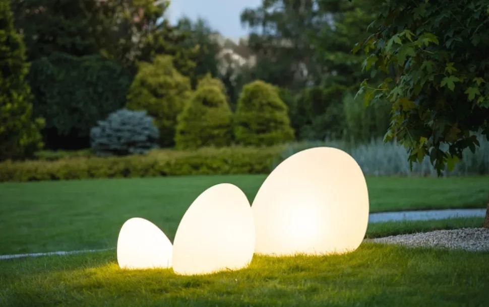 Lampa Ogrodowa STONE Biały 1xE27 IP44 45x30cm
