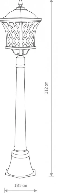 Lampa Ogrodowa TAY Czarny Brązowy 1xE27 IP23 112cm