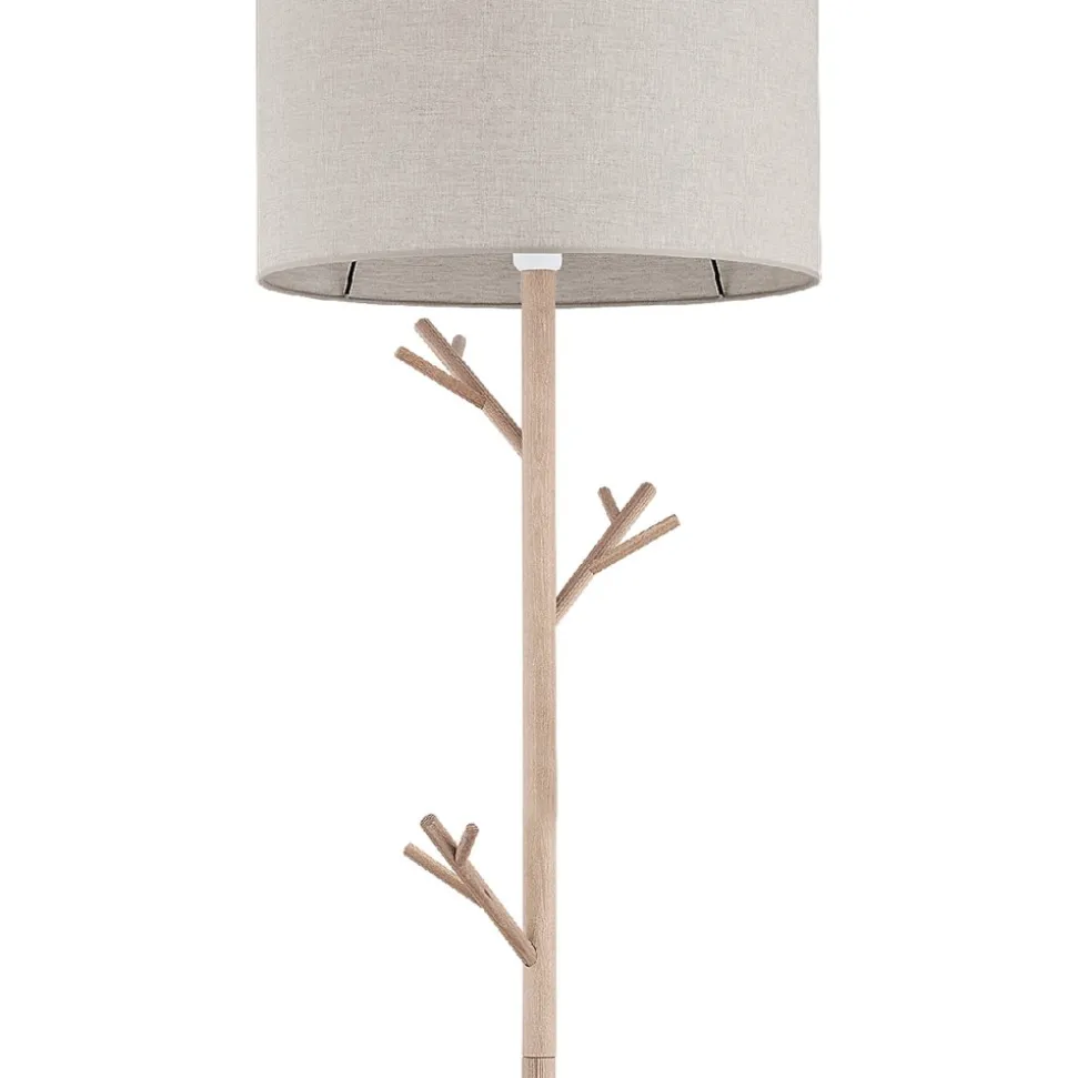Lampa Podłogowa ALBERO Brązowy Beżowy Abażur 1xE27 170cm