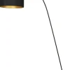 Lampa Podłogowa ALICE Czarny Złoty Abażur 1xE27 205cm