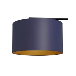 Lampa Podłogowa ARDEN Niebieski Złoty Abażur 1xE27 151cm