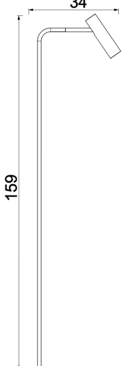 Lampa Podłogowa AXION Beżowy Złoty 1xGU10 159cm