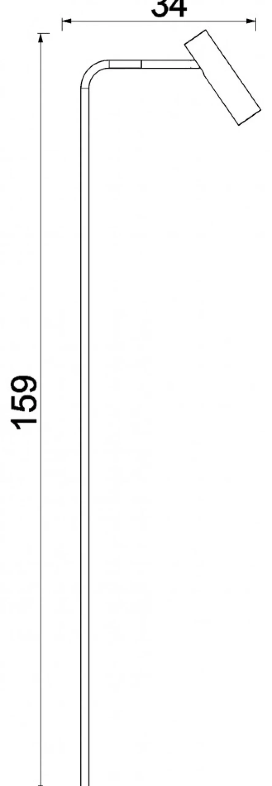 Lampa Podłogowa AXION Czarny Złoty 1xGU10 159cm