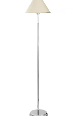 Lampa Podłogowa BEGAMO Srebrny Beżowy Abażur 1xE27 165 cm