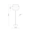 Lampa Podłogowa CALISTO Juta Abażur 1xE27 159cm