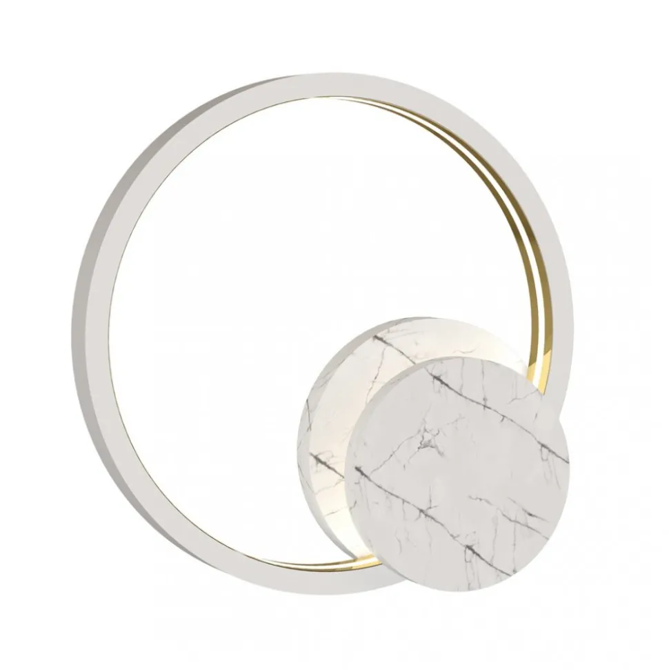 Lampa Podłogowa CASSIOPEIA Biały Złoty Marmur 8,5W LED 70cm