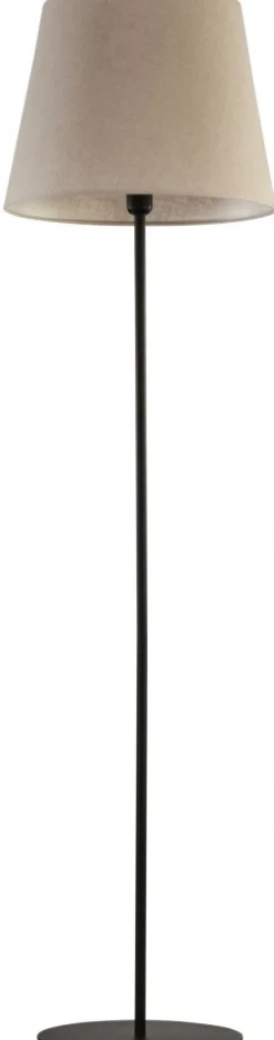 Lampa Podłogowa CHICAGO Czarny Beżowy Abażur 1xE27 151cm