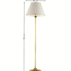 Lampa podłogowa CLASSIC misiądz satynowany 1xE27