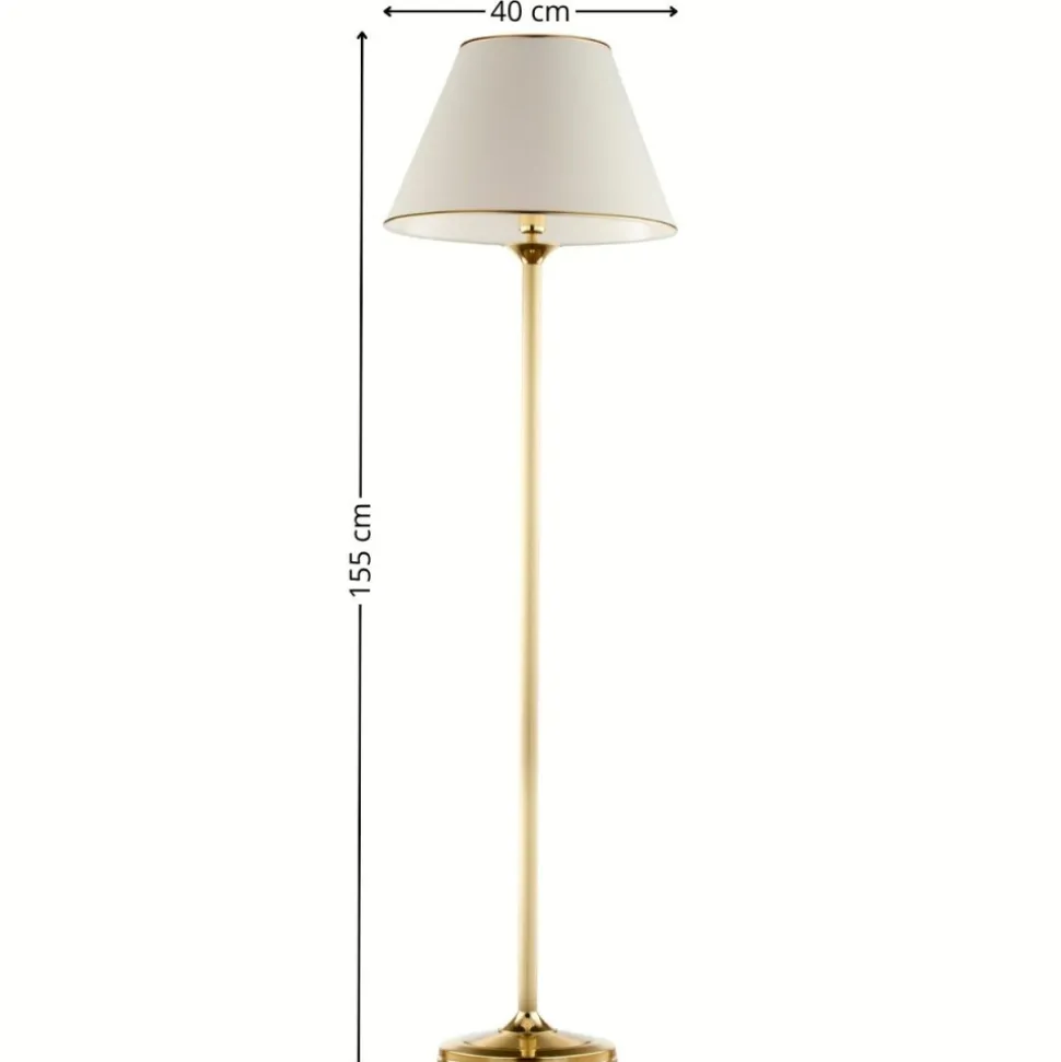Lampa podłogowa CLASSIC misiądz satynowany 1xE27