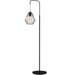 Lampa Podłogowa CLIFF Czarny Metalowy Klosz 1xE27 150cm