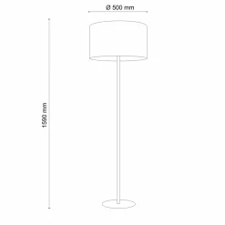 Lampa Podłogowa EARTH Czarny Zielony Abażur 1xE27 159cm