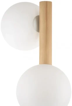 Lampa Podłogowa ESTERA Brązowy Białe Szklane Klosze 3xG9 150cm