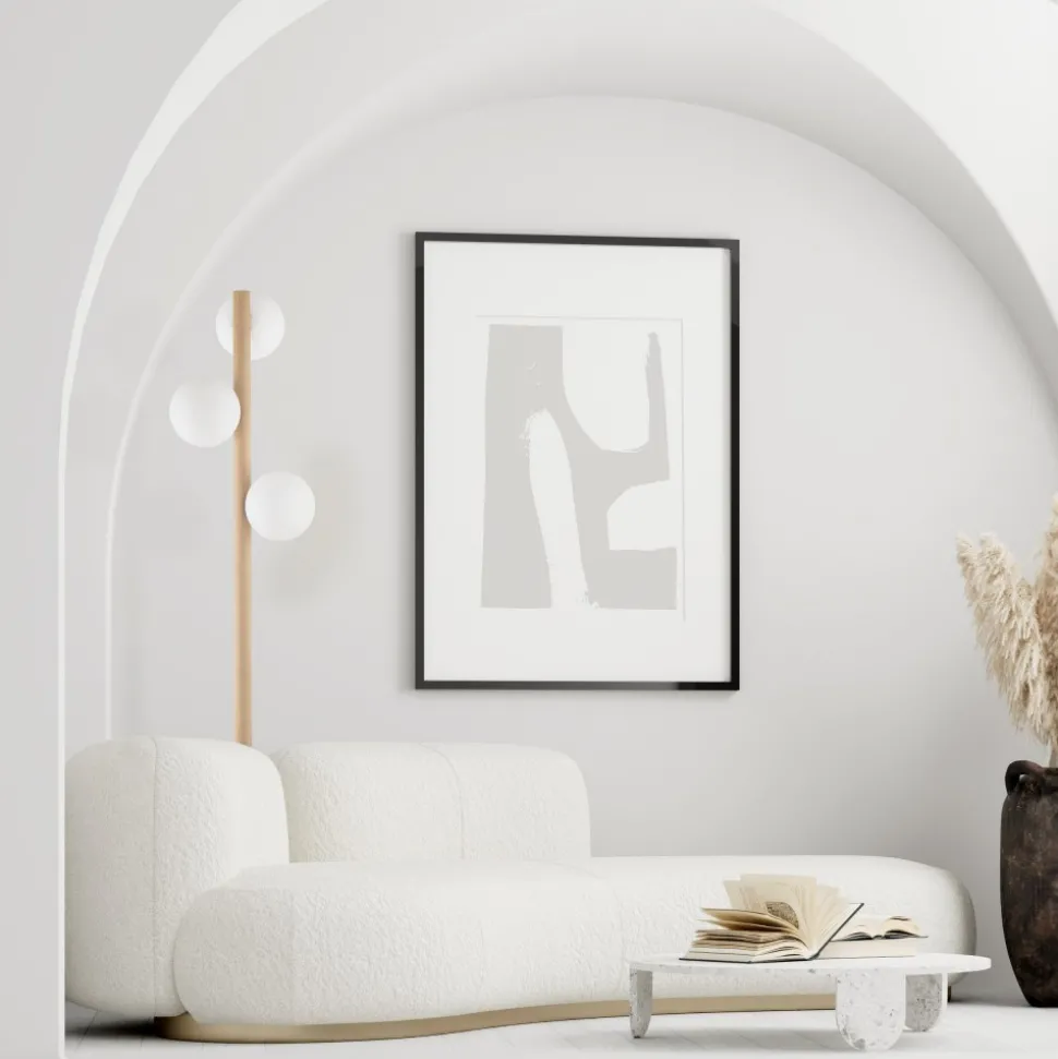 Lampa Podłogowa ESTERA Brązowy Białe Szklane Klosze 3xG9 150cm