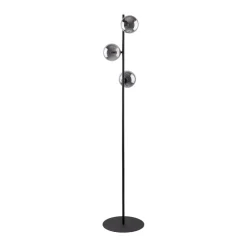 Lampa Podłogowa ESTERA Czarny Szklane Klosze 3xG9 151cm