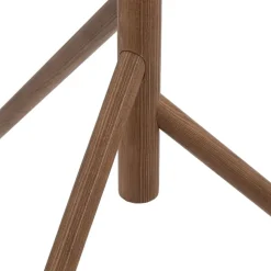 Lampa podłogowa ESTERA WOOD orzech klosz biały 3xG9