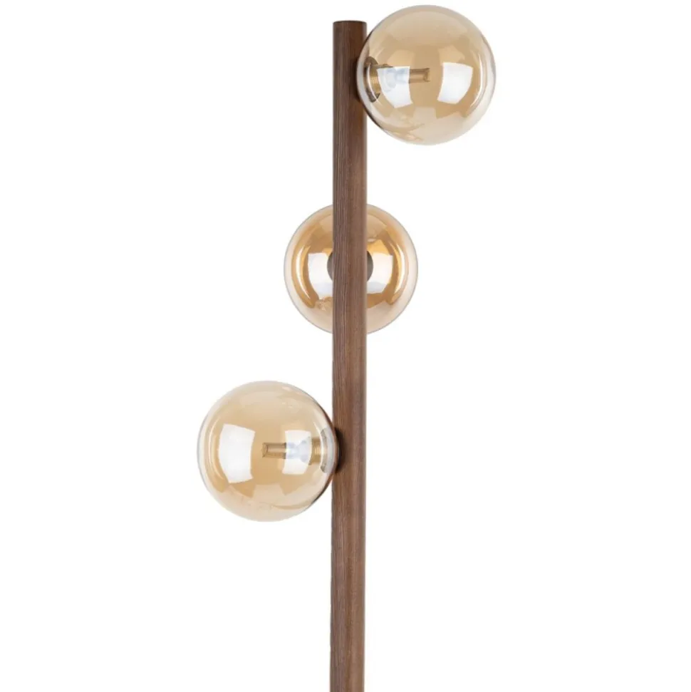 Lampa podłogowa ESTERA WOOD orzech 3xG9