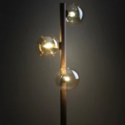 Lampa podłogowa ESTERA WOOD orzech 3xG9