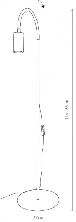 Lampa Podłogowa EYE FLEX Czarny 1xGU10