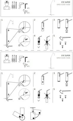 Lampa Podłogowa EYE SUPER Czarny 1xGU10