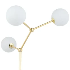 Lampa Podłogowa FAIRY Złoty Szklane Klosze 3xG9 150cm