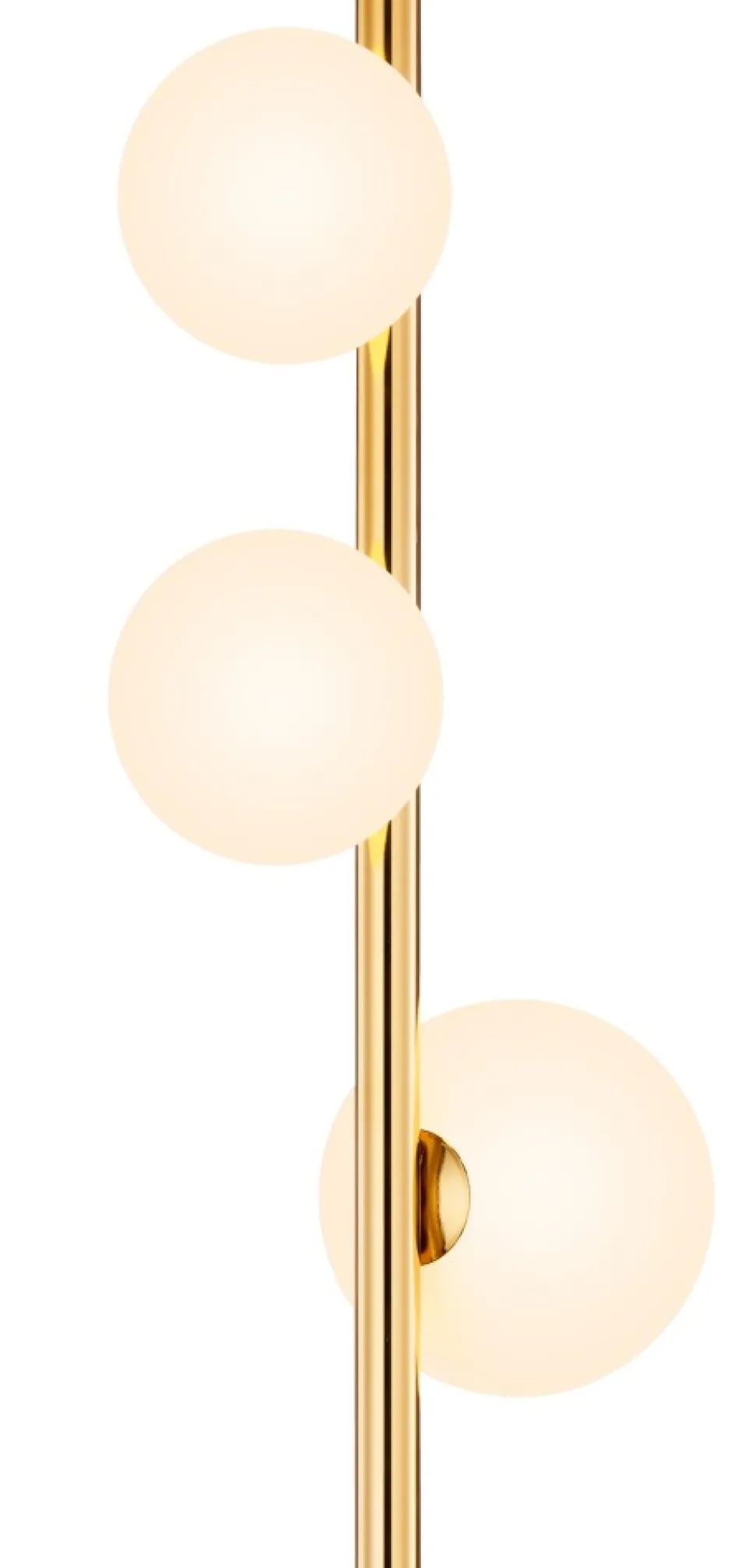 Lampa Podłogowa FEME Złoty Biały Szklane Klosze 3xG9 151 cm