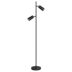Lampa Podłogowa FLOWER Czarny Złoty 2xGU10 150cm