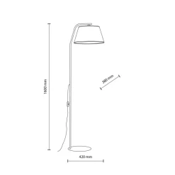 Lampa podłogowa FORMO sabia beżowa abażur len 1xE27