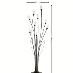 Lampa podłogowa GLORIOSA czarny mat 9xG9