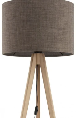 Lampa Podłogowa GRAND Sosna Brązowy Abażur 1xE27 150cm
