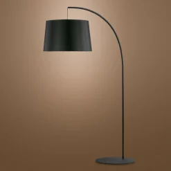 Lampa Podłogowa HANG Czarny Abażur 1xE27 200cm