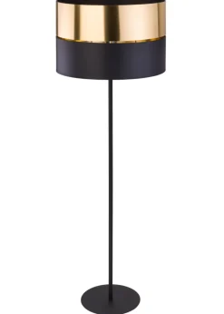 Lampa Podłogowa HILTON Czarny Złoty Abażur 1xE27 159cm