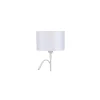 Lampa Podłogowa HOTEL PLUS Biały Abażur 1xE27 1xG9 168cm