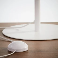 Lampa Podłogowa LINOBIANCO Biały Brązowy Abażur 1xE27 159cm